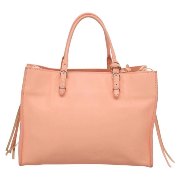 BALENCIAGA The Paper A6 Hand Bag Leather 2way Pink Silver - Picture 3 of 15